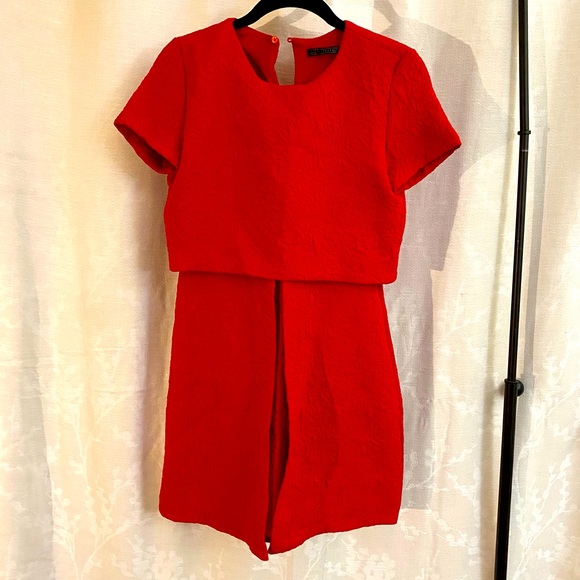 Zara Dresses Zara Red Mini Tea Dress Poshmark